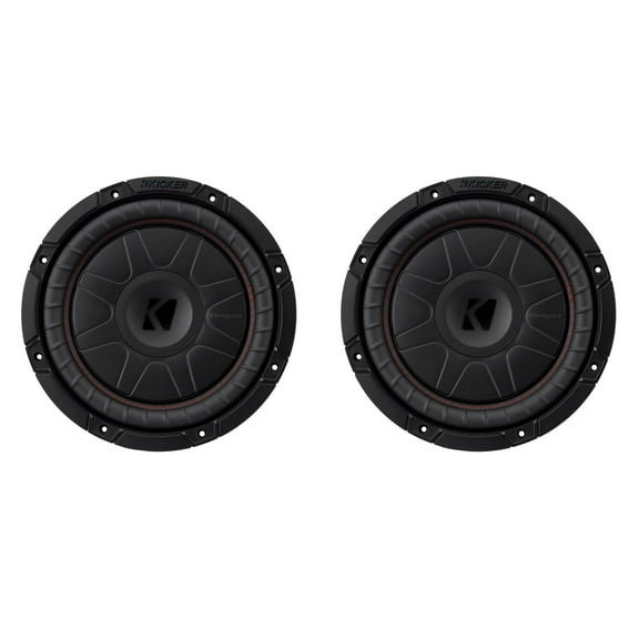Kicker 52CVT10 CompVT 10-Inch (250mm) Subwoofer, 4-Ohm Bundle