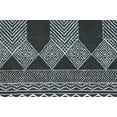 thumbnail image 4 of Casavani Black Cotton Block Printed Dhurrie Bohemian Bedroom Carpets Outdoor Rug 5x8 feet, 4 of 5
