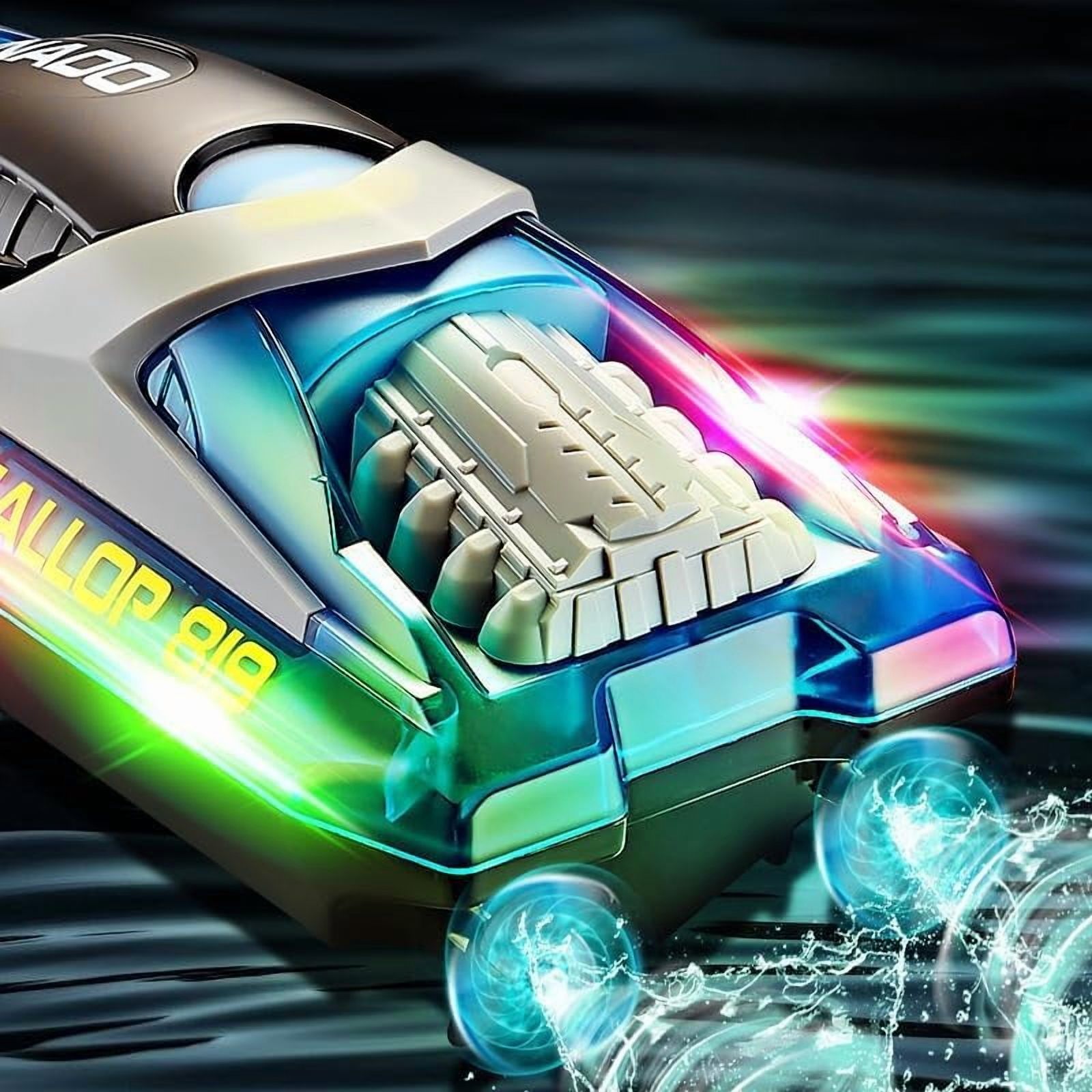 RC Speedboat, Funtogether Toys, with LED Lights, Rechargeable Waterproof Racing Toy for Pools & Lakes