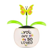 Mother's Day "You Are so Loved" Butterfly Yellow Plastic Decor, Height 4.5 inch, Way To Celebrate