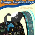 thumbnail image 5 of Game Controller Black Pattern 17" School Backpacks for Teens,Waterproof Oxford Fabric,S-Shape Padded Straps for School,Travel,Hiking,Camping, 5 of 6