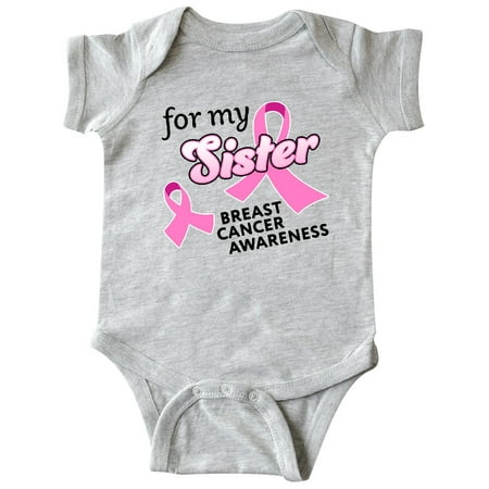

Inktastic For My Sister - Breast Cancer Awareness Gift Baby Boy or Baby Girl Bodysuit