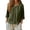 Green, variant on Women's 3/4 Sleeve Tunic Top, Drop Shoulder Cotton Linen Button Down Casual Shirt, Solid Color Loose Fit Blouse for Daily Summer Wear and Relaxed Style, Breathable and Comfortable Fabric Black XXL