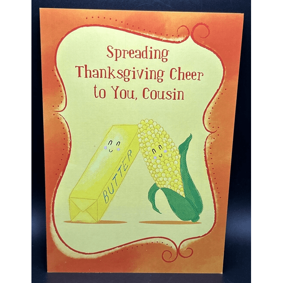 For Cousin Thanksgiving Greeting Card w/Envelope