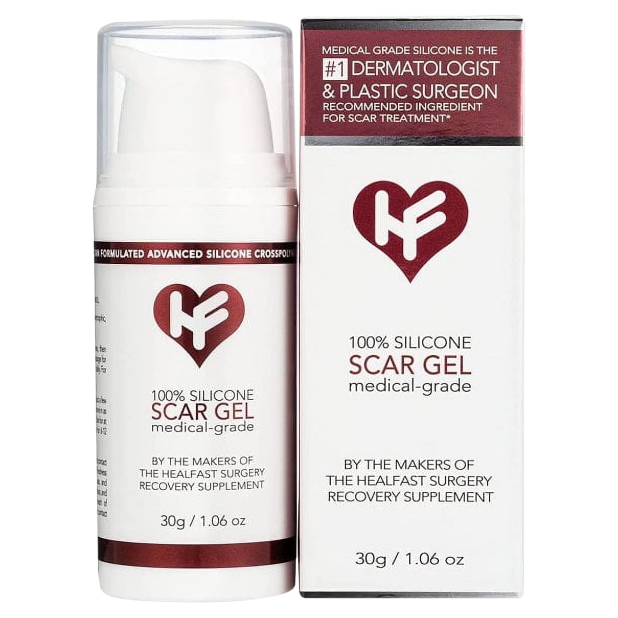 Physician Formulated Silicone Scar Gel Semi-Solid Sheeting - Advanced Crosspolymer Medical Grade Liquid Sheeting for Face, Body, Surgery, C Section, Burn, Keloidal & Hypertrophic Scars