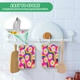 thumbnail image 6 of 2Pack Heat-Resistant Quilted Cotton Potholders - Stylish Kitchen Grips for Hot Pots & Pans Ovens Groovy Daisies with Smiley Faces, 6 of 7