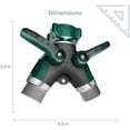 thumbnail image 5 of Garden Hose Splitter 2 Way, Hose splitter, Faucet Splitter, Y Splitter 2 Valves, Hose Bib Splitter, All Metal (1 Pack), 5 of 5