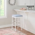 thumbnail image 4 of Linon Walser 32" Indoor Backless Wood Bar Stool, Set of 2, Light Blue, 4 of 8