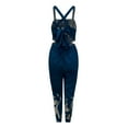 thumbnail image 7 of Wycnly Womens Jumpsuits Sexy Backless Club Elastic Waist Strap Maxi Jumpsuits Overalls Trendy Tie-Dye Print Square Neck Sleeveless Long Summer Rompers Navy xl, 7 of 7