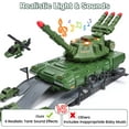 thumbnail image 2 of Tank Toys for 3 4 5 6 7 8 Year Old Boys - Army Toys Tank with 6PCS Alloy Die-Cast Army Vehicles, Military Toy Tank with Light, Sound & Missiles Shooting, Christmas Birthday Gift for Kids Boys, 2 of 8