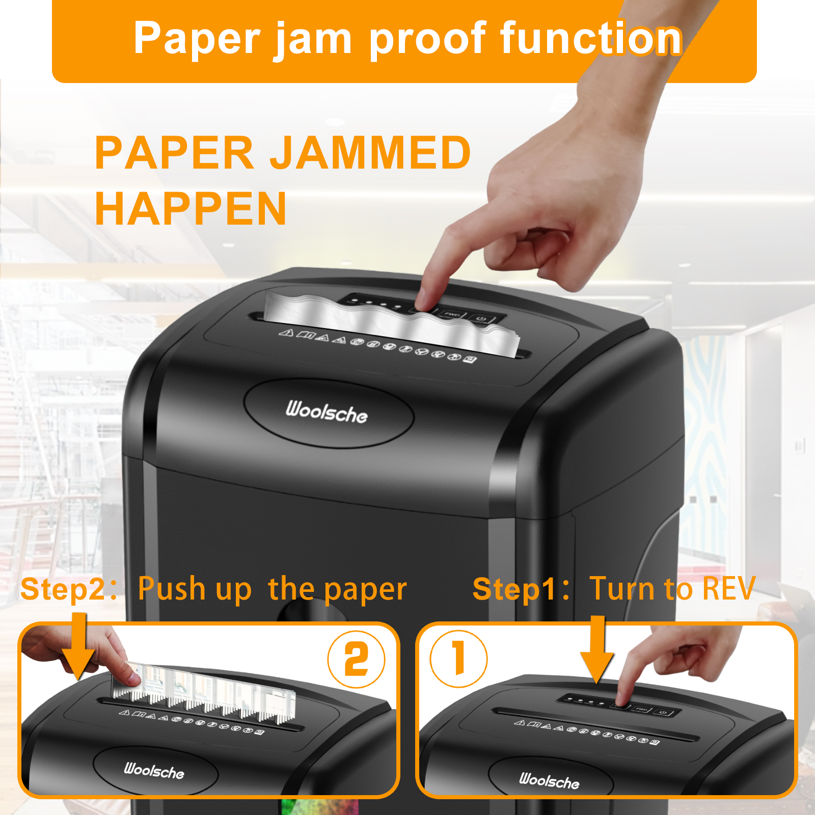 Paper Shredder 18-Sheet Cross Cut Shredder with 7.93-Gallon Pull Out Basket, P-4 Security Level