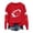 Red, variant on Women's Vintage Football Graphic Crew Neck Long Sleeve Pullover Sweatshirt, Oversized Loose Fit Drop Shoulder Casual Top, for Daily Wear or Trendy Street Style Outfits Beige L