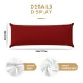 thumbnail image 3 of Easygdp Maroon Long Body Pillowcase - Super Soft Microfiber Body Pillow Case - Envelope Closure, Cool, Anti-Fading- 20x54 in, 3 of 8