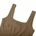 thumbnail image 5 of Women's Sleeveless Square Neck Shapewear Tank Tops Bodysuits, Coffee, S, 5 of 9