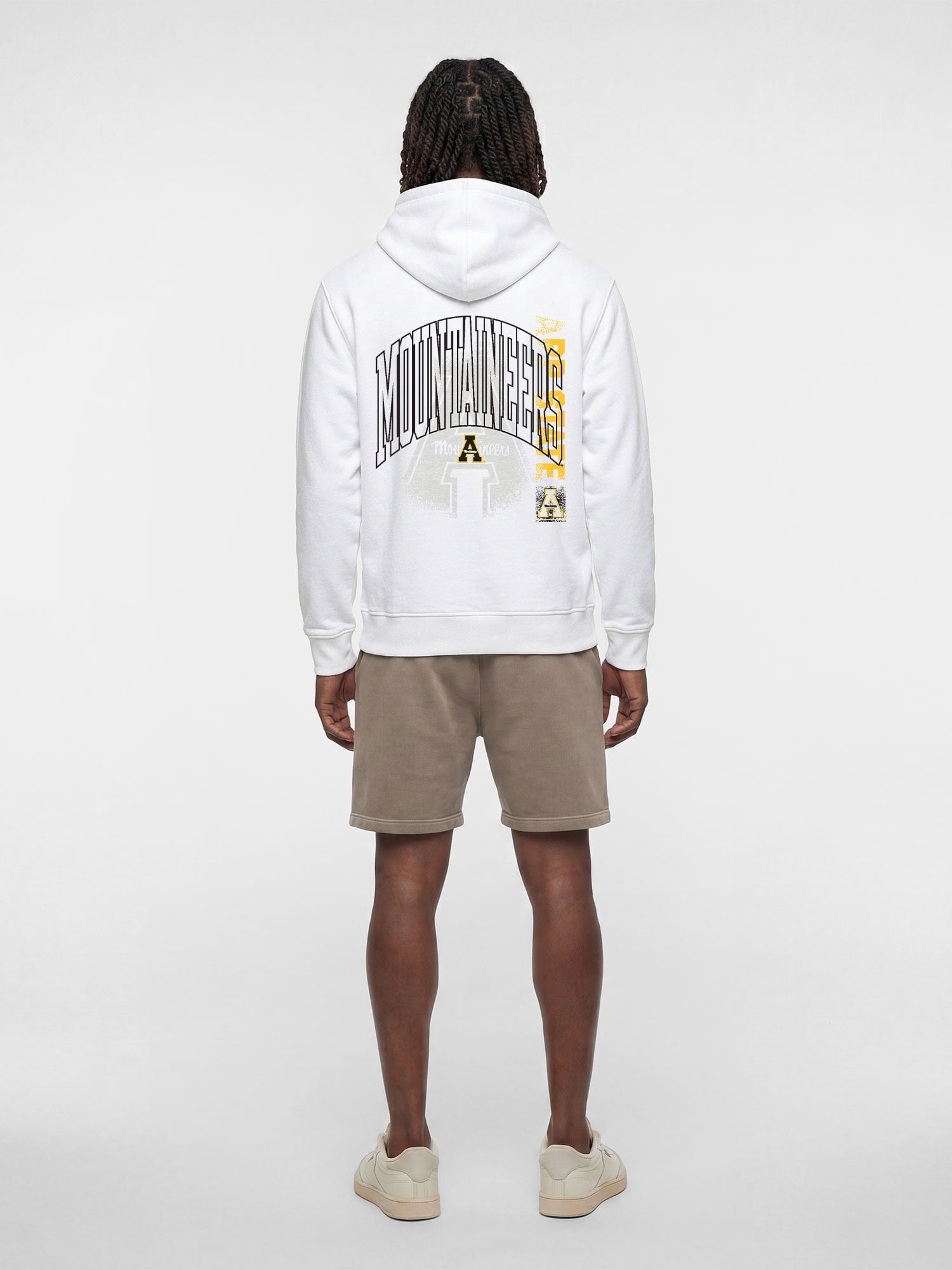 Appalachian State Mountaineers Reebok Mens White Hooded Sweatshirt