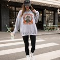 thumbnail image 4 of Feral Girl Halloween Raccoon Graphic Sweatshirt for Women Trendy Fall Witchy Raccoon Pullover Gray Sweatshirt Adult X-Large, 4 of 4