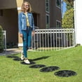 thumbnail image 6 of A1 Home Collections Multi Functional-Garden Stepping Stone Mat Round, Natural Rubber Heavy-Duty Beautiful Hand Finished Design 12"X12" Set of 4, Classic Paisley Black, 6 of 6