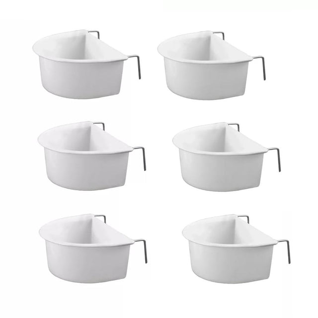 Bird Cage Plastic D Cups Feeder With Hooks Finch Birdseed Cupr