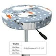 thumbnail image 4 of Fotbe Happy Snowmen Snowfall Stool Covers Round,Waterproof Round Bar Stool Covers Bar Chair Covers Washable Stool Cushion Slipcover for 12-14 Inch Chair-12 inch, 4 of 7