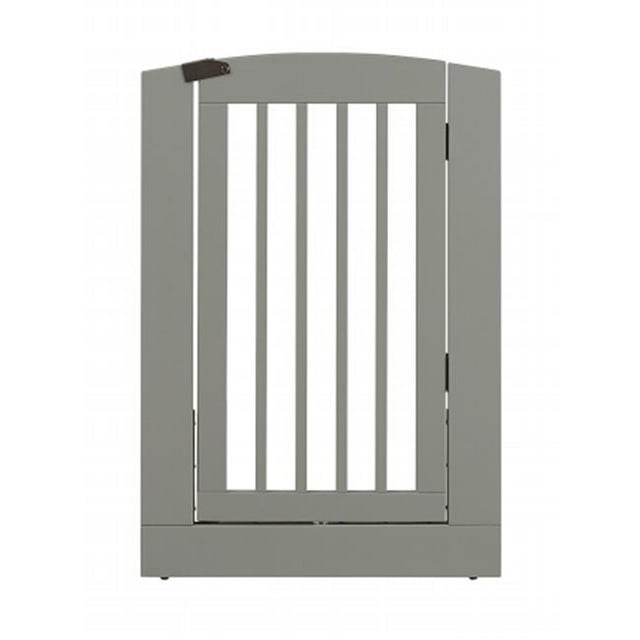 EF Meubles 193604 36 in. Ruffluv Panneau Individuel Porte pour Animaux de Compagnie avec Grande Porte - Gris