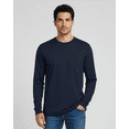 thumbnail image 2 of Real Essentials 4 Pack: Men's Cotton Long Sleeve Crew Neck T-Shirt - Soft Work Casual Jersey Tees, 2 of 6