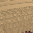 thumbnail image 6 of DNG Creations 3 Piece Vintage Ruffle Duvet Cover 100% Egyptian Cotton, 800 Threads Count - With Zipper & Corner Ties ( Oversized Queen - Solid Taupe ), 6 of 7