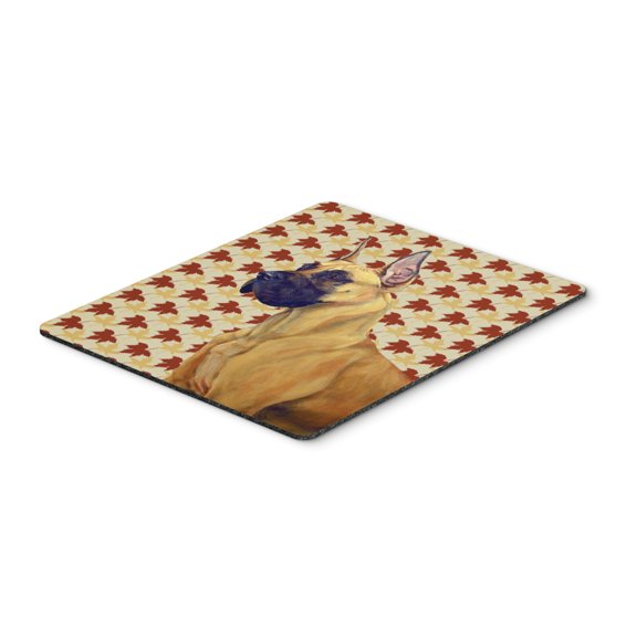 Carolines Treasures LH9085MP "Great Dane Fall Leaves Portrait Mouse Pad Hot Pad or Trivet" Large multicolor