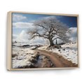 thumbnail image 2 of Designart "Meadow Horizon With A Road" Meadow Floater Framed Canvas Art Print, 2 of 5