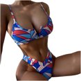 thumbnail image 1 of Moda mujer estampado Sexy Bikini push-up acolchado traje de baño traje de baño conjunto de ropa de playa Fridja  nalpqowj52079, 1 of 1