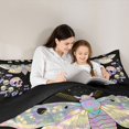 thumbnail image 4 of Homewish Cute Funny Skull Twin Comforter Sets,Dreamy Butterfly Floral Bedding Set,Halloween Duvet,Black Reversible,2-Piece,1 Comforter and 1 Pillowcase, 4 of 7