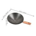 thumbnail image 2 of Minkissy Wok Round Bottom Iron Cooking Utensil with Heat-resistant Design 1Set, 2 of 8