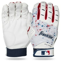 Franklin Sports MLB Batting Gloves - 2nd Skinz Drip Baseball   Softball Batting Gloves - Adult   Youth Premium Leather Pair - USA - Adult Medium