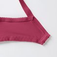 thumbnail image 6 of Bigersell Push up No Wire Bras for Women in Clearance Women's Solid Color Ring Oversized Gathering Underwear Daily Bra T-Shirt Bra Style F-1113 Wine L, 6 of 7
