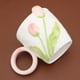 thumbnail image 3 of Taza de café con flores 3D de 15,2 onzas, taza de cerámica de tulipán, lindas tazas hechas a mano, sorpresa de cumpleaños de Navidad para amigos, familiares o amantes de las flores, 3 of 4