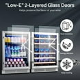 thumbnail image 2 of Yeego 48" Wine Cooler and Beverage Refrigerator - 2×24'' Wine Cooler Side by Side - Dual Zone Under Counter Fridge, Hold 140 Cans and 46 Bottles, 2 of 10