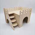 thumbnail image 3 of Casa de madera maciza para hámster, ardilla, erizo, casa de madera, nido de madera para oso dorado, dormitorio para cerdos holandeses, casa pequeña para gallinas, 3 of 6