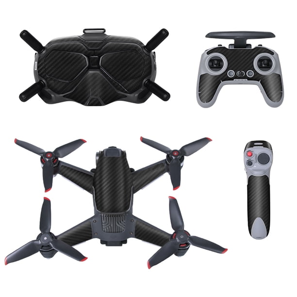 Sunnylife Drone Goggles Pegatina Quadcopter extraíble A prueba de arañazos Impermeable PVC Calcomanía Joystick Controlador Adhesivo Decoración de carbono negro Monstrate EL006190-08B