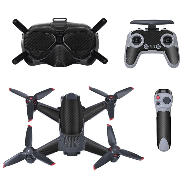 Matsuzay gafas pegatina extraíble a prueba de arañazos impermeable PVC calcomanía Joystick controlador adhesivo Decoración Accesorios para aéreos Negro carbón
