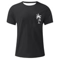 thumbnail image 3 of DeHolifer Mens T-Shirt Plus Size Graphic Short Sleeve Loose Tee Crewneck Palm Tree Summer Shirts Black L, 3 of 4