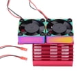 thumbnail image 1 of Ventilador de Disipador de Calor del Motor RC, de Enfriamiento de metal Con Ventiladores de Doble Velocidad Compatible Con 380, 540, 550, 3650, 3660, 3674 Motor, 1 of 7
