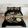 thumbnail image 2 of jejeloiu Cute Dragonfly Twin Comforter Sets,Kawaii Flower Floral Bedding Set For Girls Kids Reversible 2pcs, 2 of 8