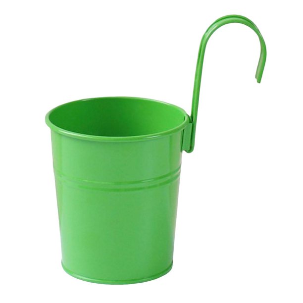 Maceta colgante de hierro para balcón con gancho desmontable, maceta de hierbas de color sólido para ventanas interiores, barandillas de vallas de jardín.