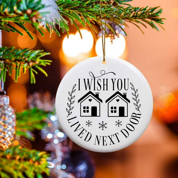 Luxcidy 1PCS Round Friendship Ornament, Circular Acrylic Friend Gift, Best Friend Christmas Present, for Holiday Gift Exchange, Memorable Bestie Keepsake for Christmas Tree Decorating Parties(E)