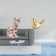 thumbnail image 2 of Figura de escritorio,Estante de estatua de gato para escritorio,oficina,decoración del hogar,Figura de pájaros,Figura de pájaro dorado,decoración del hogar,estatua de animal,Estatuas, 2 of 8