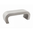 thumbnail image 4 of TOV Furniture Kenya 18.8"H Modern Waterfall Velvet Bench in Light Gray, 4 of 7