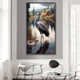 thumbnail image 2 of (Y926) Resina Diamante Serie Animal Garza Junto Al Lago 40*70CM, 2 of 9