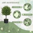 thumbnail image 5 of HOMCOM Set of 2 Decorative Artificial Plants, Cedar Topiary Trees in Pots, 5 of 8