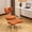 Orange, variant on Meditation Chair, Ergonomic Cross Legged Seating Chair with Lumbar Support and Height Adjustable Seat Cushion, Kneeling Chair with 360-Degree Swivel Casters for Office or Yoga, PU Leather, Black