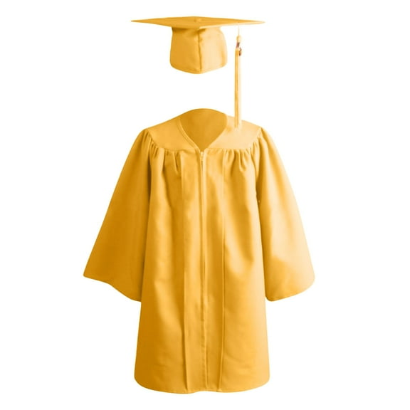 JIUKE Kindergarten Graduation Gown Cap Set 2024 Crewneck Long Sleeve Gowns Tassel Set for Preschool Toddler