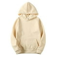 thumbnail image 2 of ziyahi Sweat à Capuche en Coton Unisexe Sweat à Capuche Absorbant le Réchauffement, Kaki, L, 2 of 8